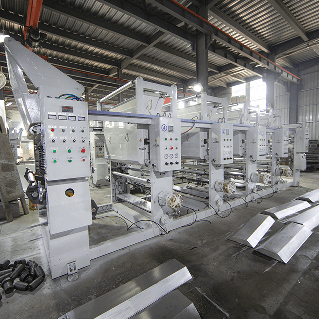 Machine d'impression par gravure de type arbre ASY-B pour film plastique en 70 Mpm